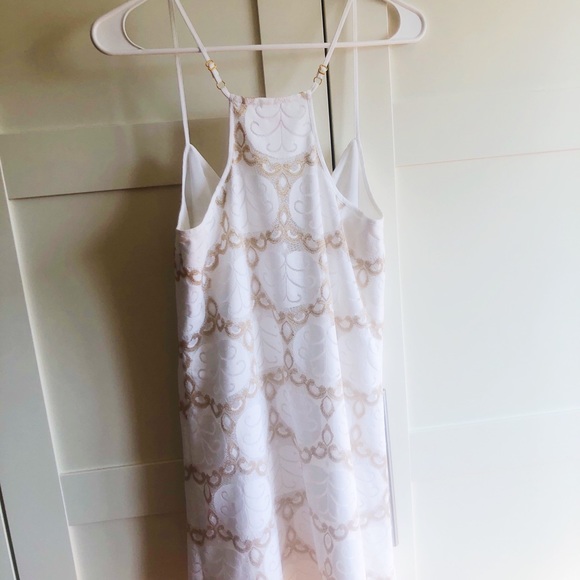 White Dusk Resort Pad Lace Slip Cocktail Dress - Picture 3 of 4